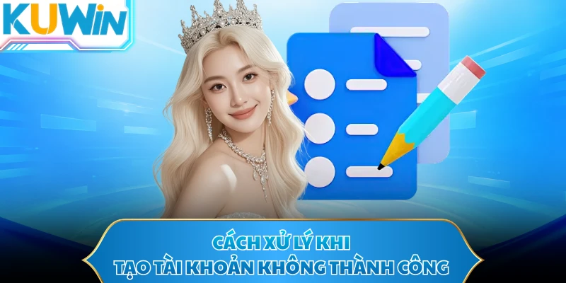 Cách xử lý khi tạo tài khoản không thành công 